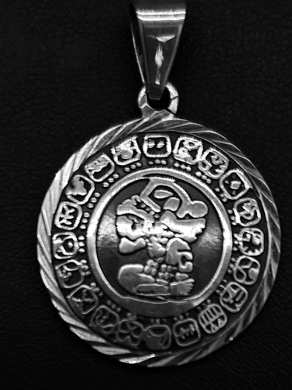 DIJE PLA LEY 925, CALENDARIO MAYA DIAMANTADA