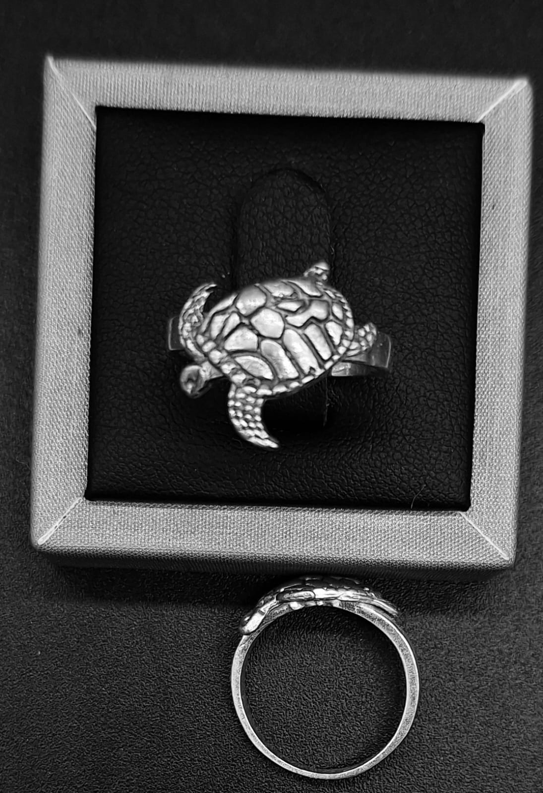 ANILLO PLATA 925 , TORTUGA