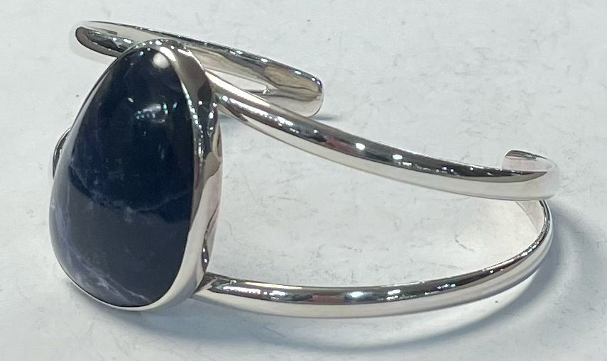 BRAZALETE CON LAPIZLAZULI EN PLATA LEY 925