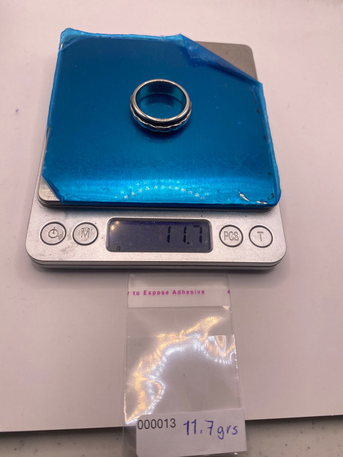 Anillo Giratorio de Plata 925 con Diseño Ondulado