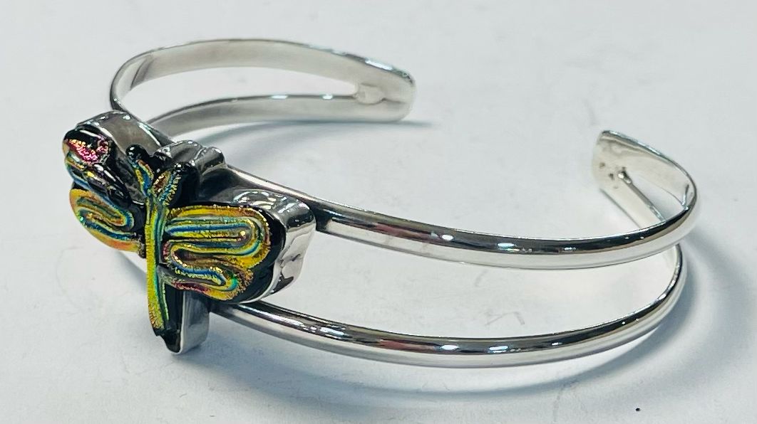 BRAZALETE CON DICROICO EN PLATA LEY 925