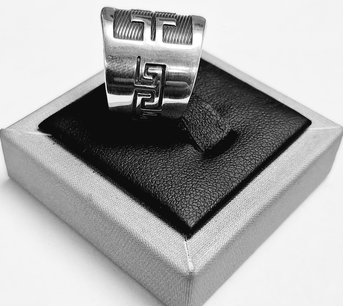 ANILLO GRECAS MAYA EN PLATA LEY 925