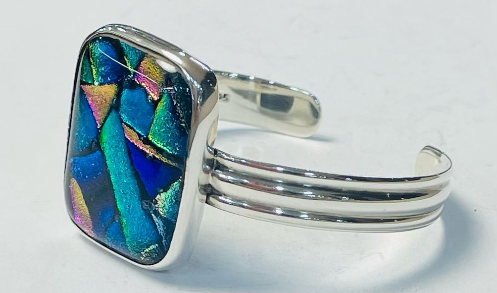 BRAZALETE CON DICROICO EN PLATA LEY 925