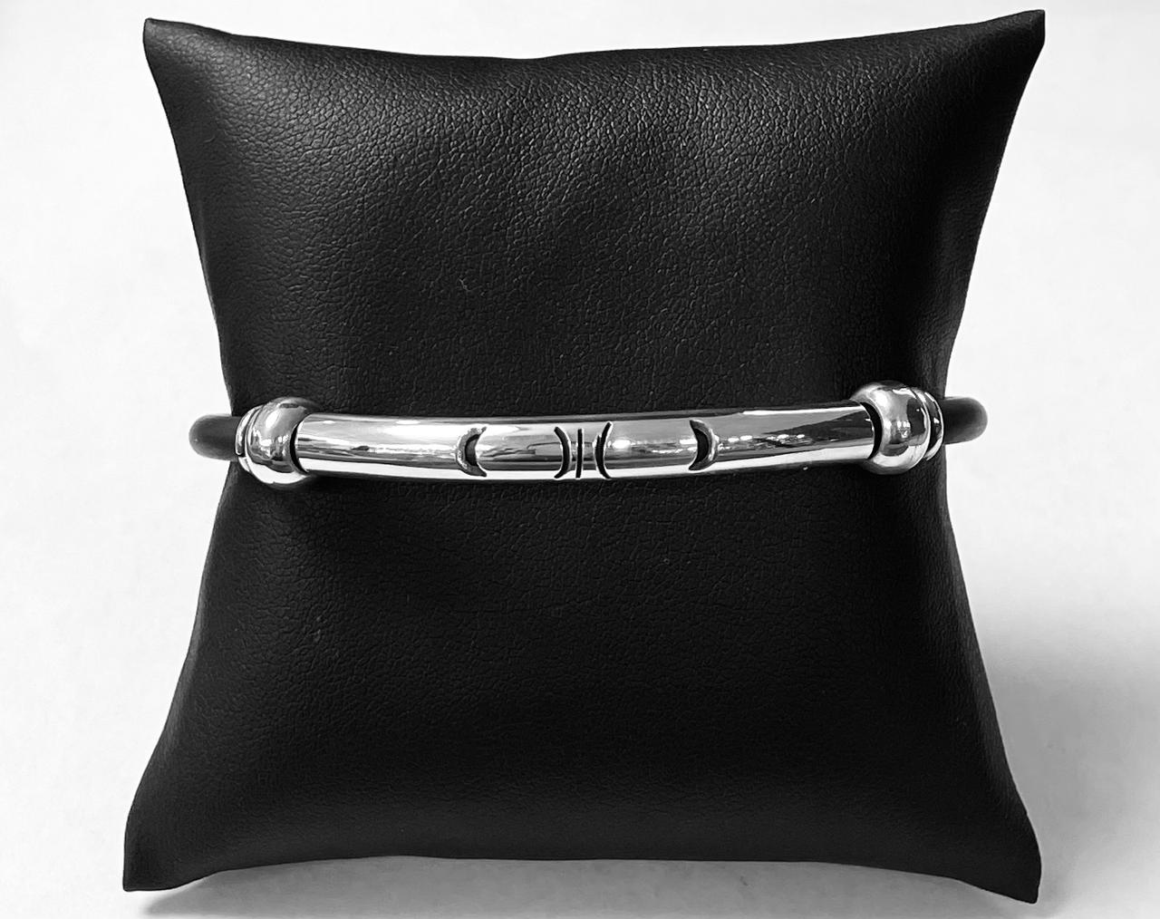 BRAZALETE EN PLATA LEY 925 CON CAHUCHO