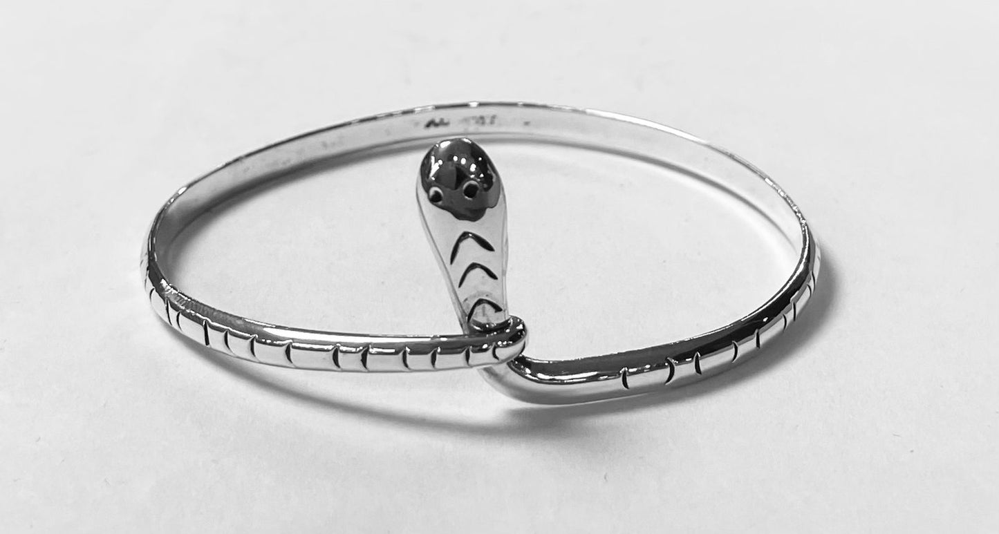 BRAZALETE SERPIENTE EN PLATA LEY 925