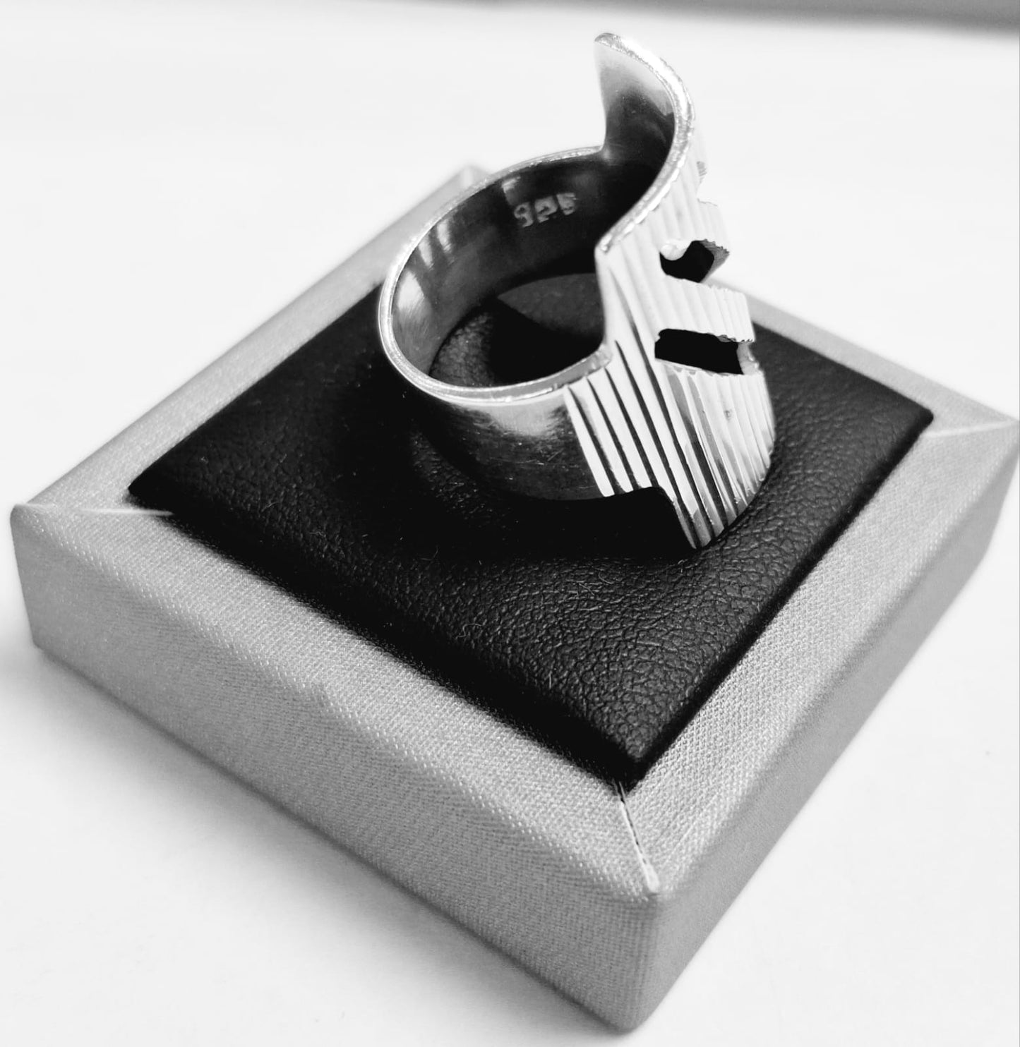 ANILLO DIAMANTADA PLATA LEY 925