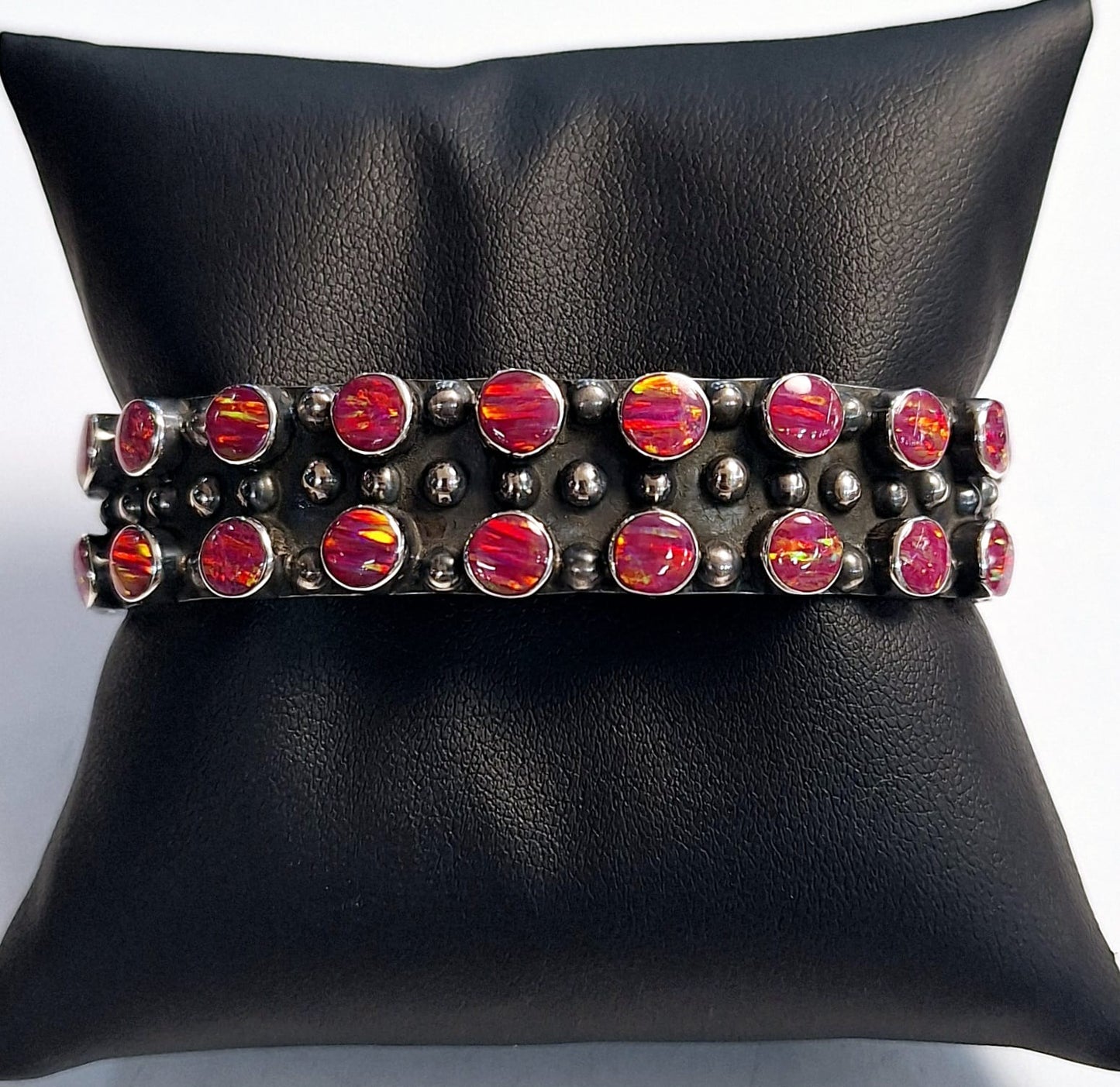 BRAZALETE CON OPALO EN PLATA LEY 950