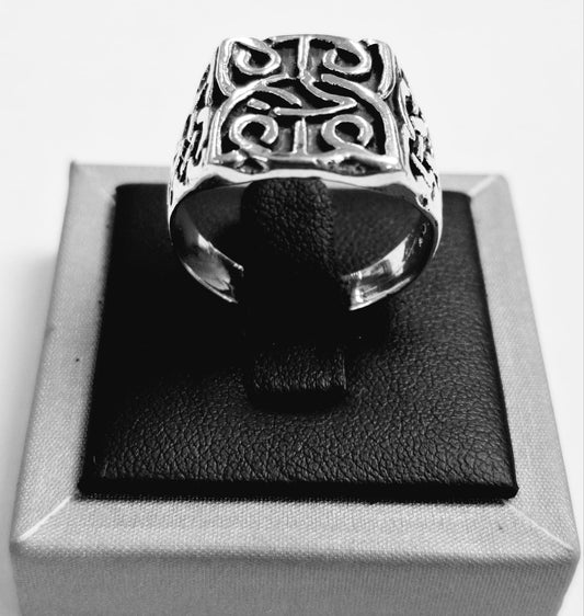 ANILLO NUDO CELTA EN PLATA LEY 925