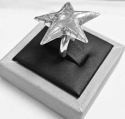 Sello de ley en el interior del anillo estrella, plata ley 925
