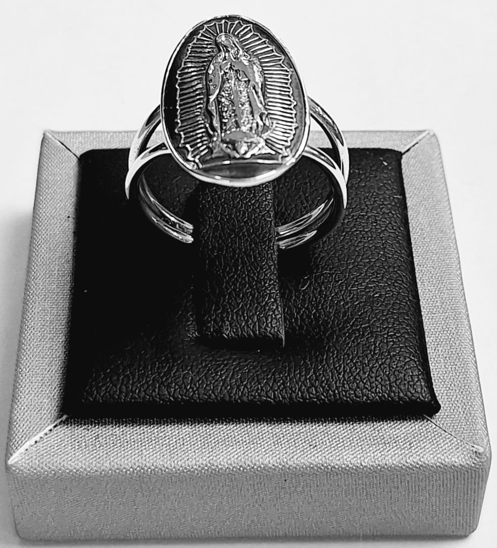 ANILLO VIRGEN DE GUADALUPE  EN PLATA LEY 925