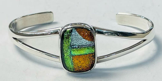 BRAZALETE CON DICROICO EN PLATA LEY 925