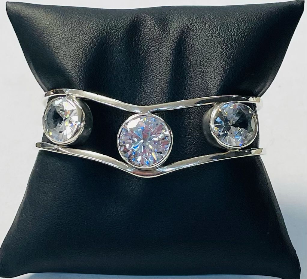 BRAZALETE CON ZIRCONIA EN PLATA LEY 925