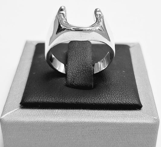 ANILLO DE HERRADURA  EN PLATA LEY 925