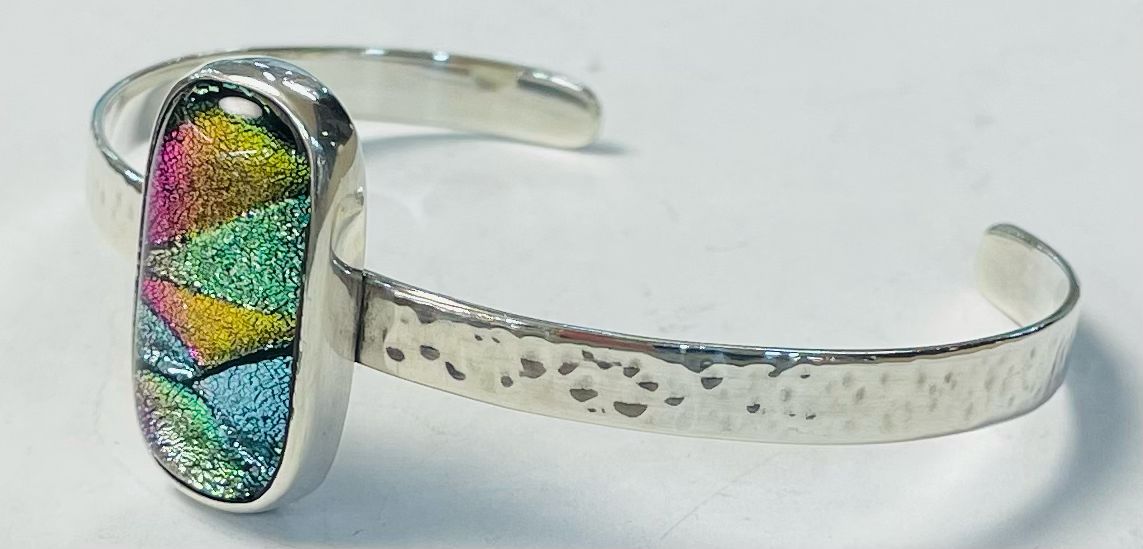 BRAZALETE CON DICROICO EN PLATA LEY 925