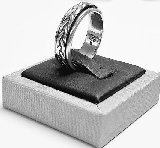 ANILLO ANTI ANSIEDAD EN PLATA LEY 925