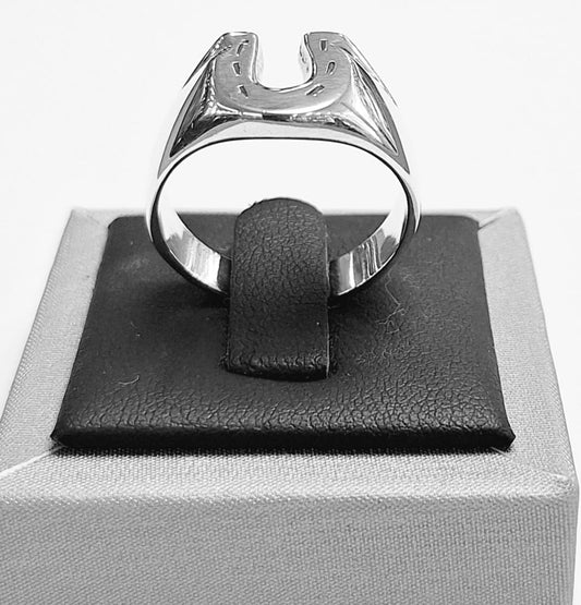 ANILLO DE HERRADURA EN PLATA LEY 925