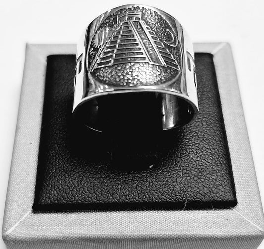 ANILLO PIRAMIDE EN PLATA LEY 925