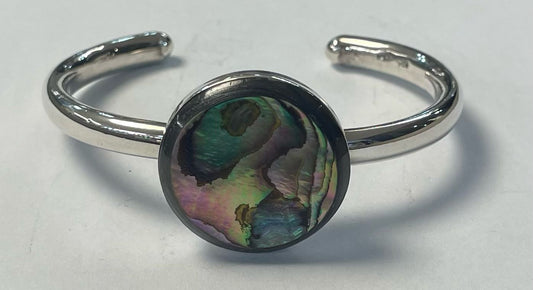 BRAZALETE CON CONCHA ABULON EN PLATA LEY 925