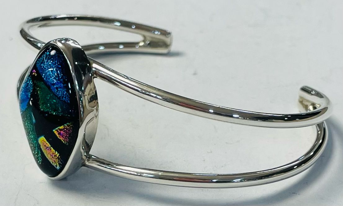 BRAZALETE CON DICROICO EN PLATA LEY 925