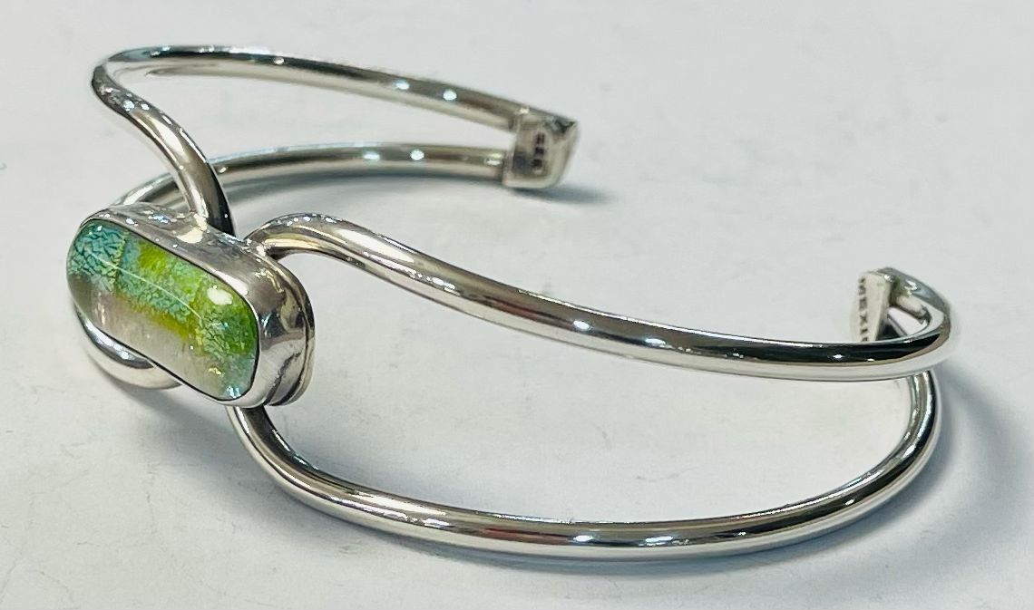 BRAZALETE CON DICROICO EN PLATA LEY 925