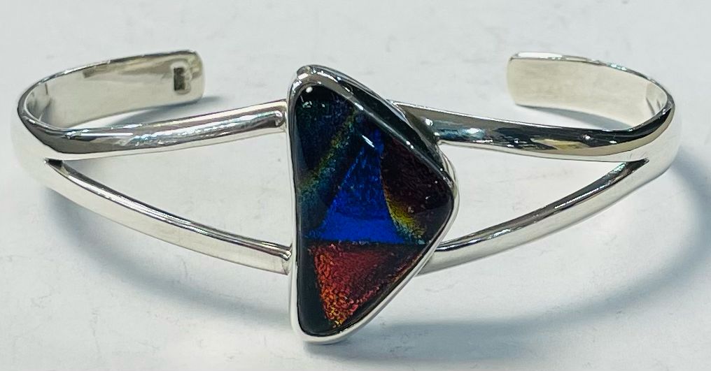 BRAZALETE CON DICROICO EN PLATA LEY 925