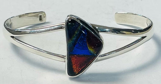 BRAZALETE CON DICROICO EN PLATA LEY 925
