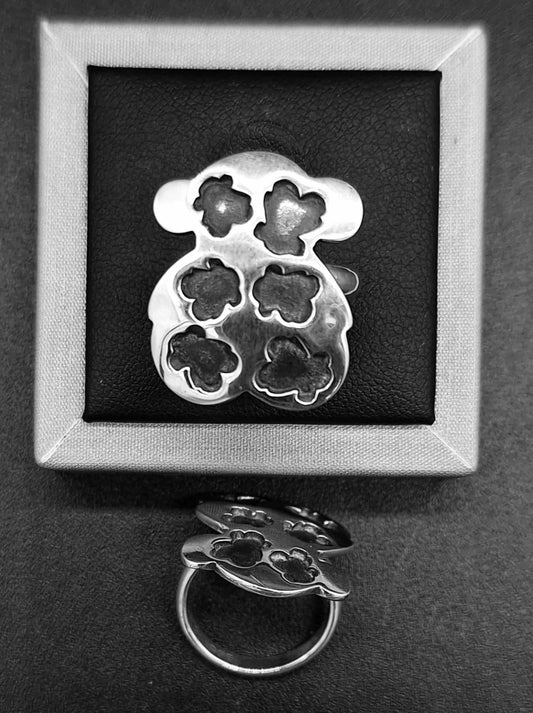 ANILLO PLATA LEY 925 , OSO