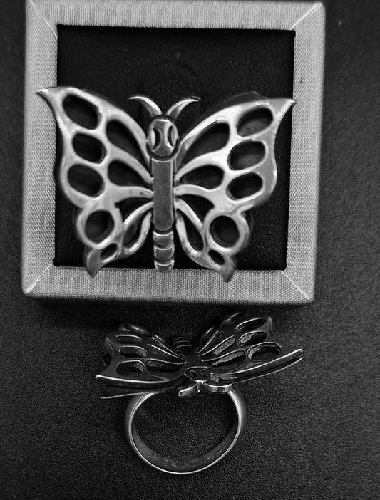 ANILLO PLATA LEY 925 , MARIPOSA