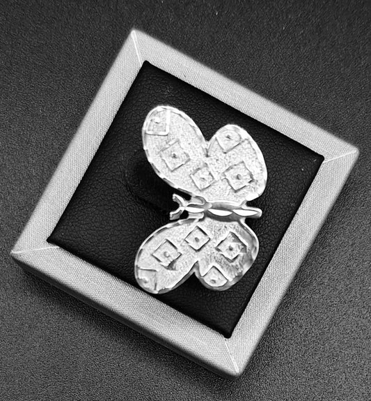 ANILLO PLATA LEY 925 , MARIPOSA