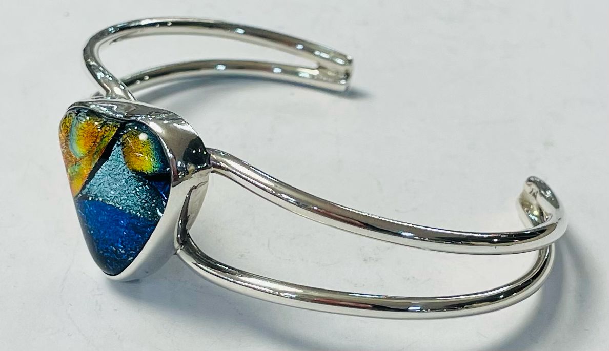 BRAZALETE CON DICROICO EN PLATA LEY 925