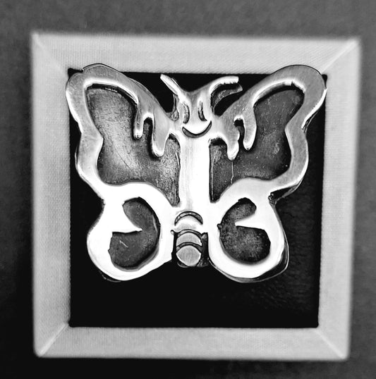 ANILLO PLATA  LEY 925. MARIPOSA