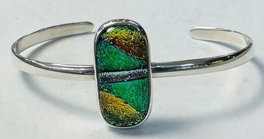 BRAZALETE CON DICROICO EN PLATA LEY 925