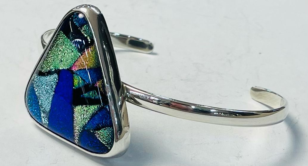 BRAZALETE CON DICROICO EN PLATA  LEY 925