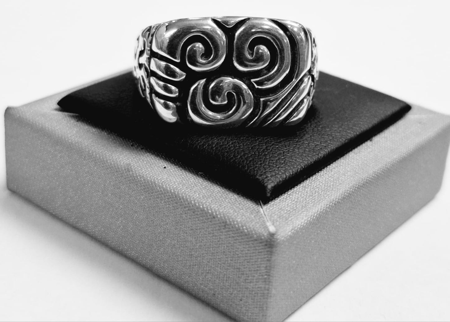 ANILLO ESPIRAL EN PLATA LEY 925