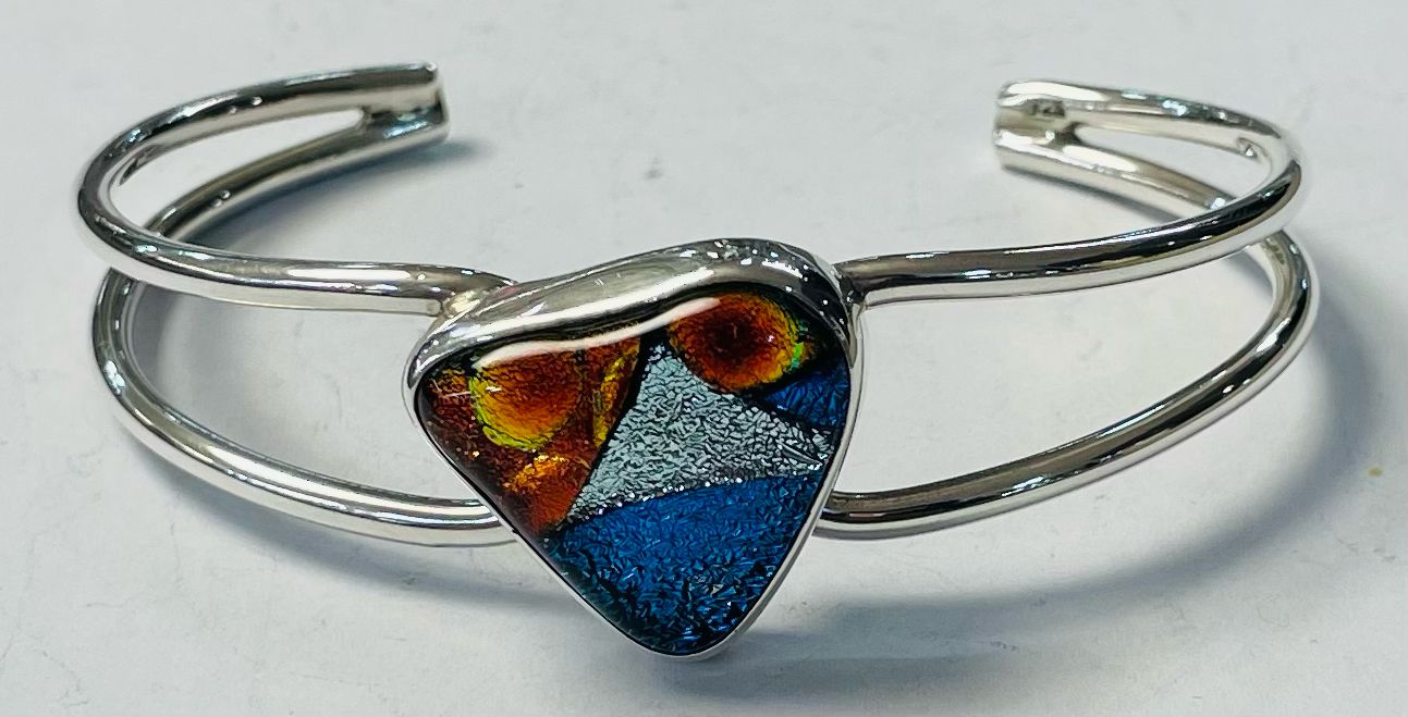 BRAZALETE CON DICROICO EN PLATA LEY 925