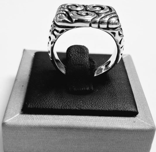 ANILLO ESPIRAL EN PLATA LEY 925
