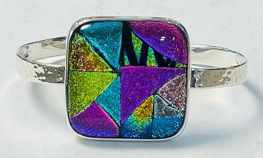 BRAZALETE CON DICROICO EN PLATA LEY 925