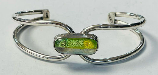 BRAZALETE CON DICROICO EN PLATA LEY 925