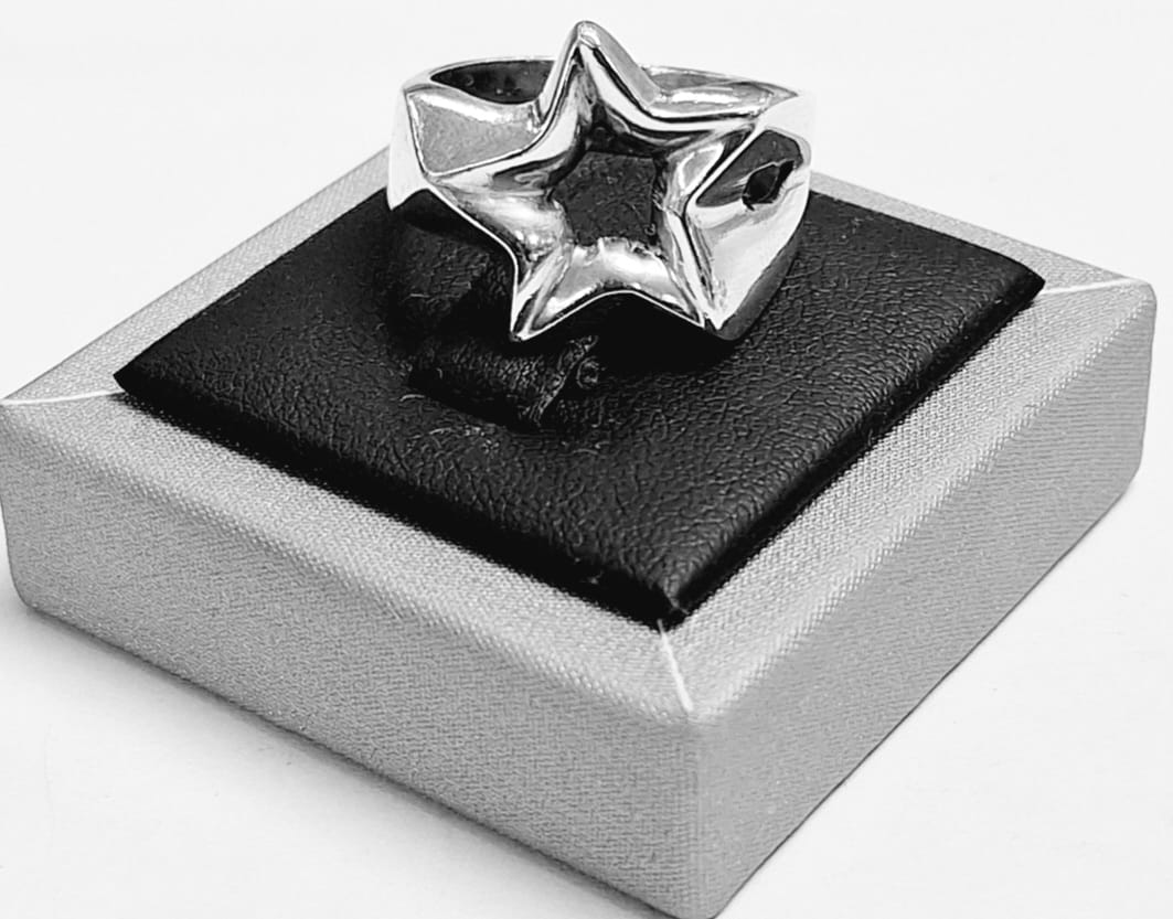 ANILLO ESTRELLA, PLATA LEY 925