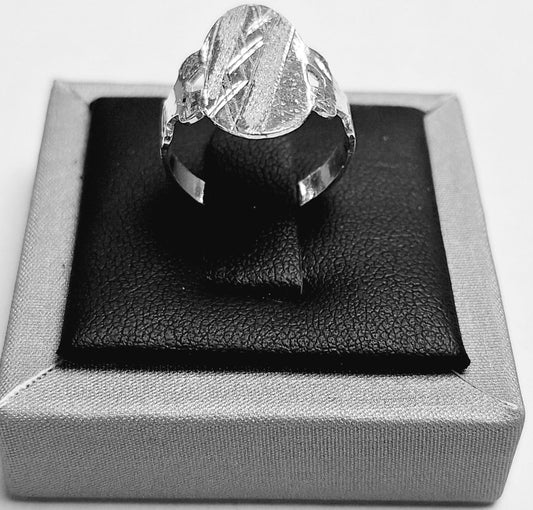ANILLO DIAMANTADA EN PLATA LEY 925