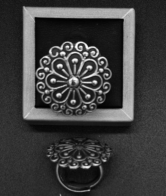 ANILLO PLATA LEY 925, VINTAGE