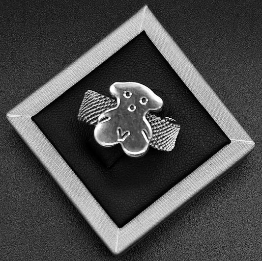 ANILLO PLATA LEY 925 ,  OSO .