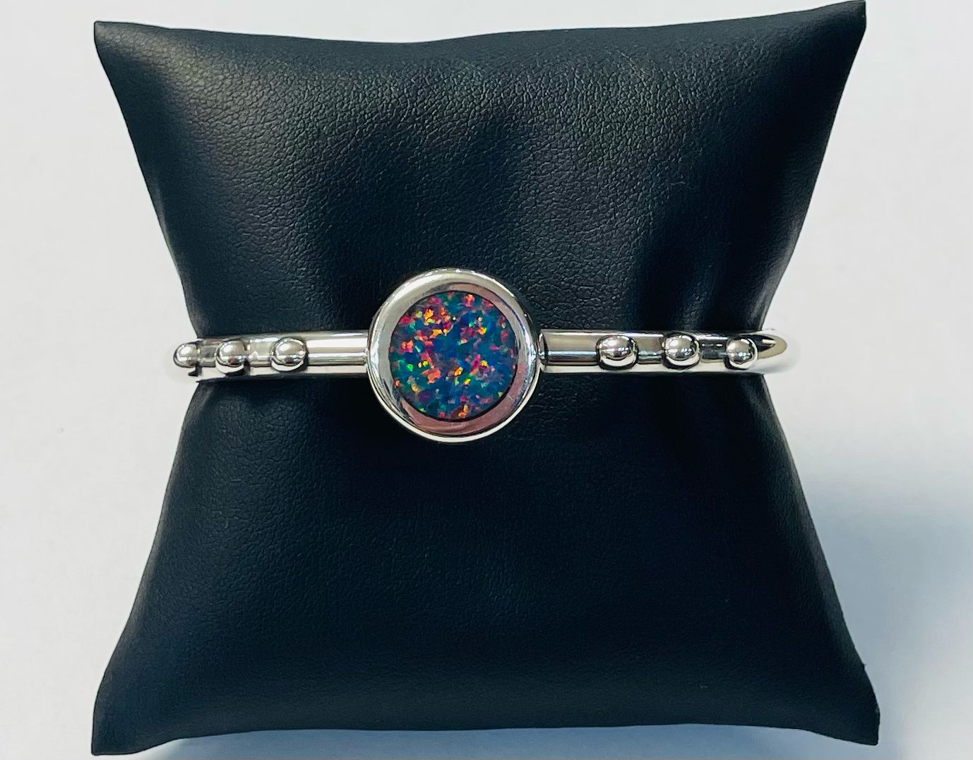 BRAZALETE CON OPALO  EN PLATA LEY 925