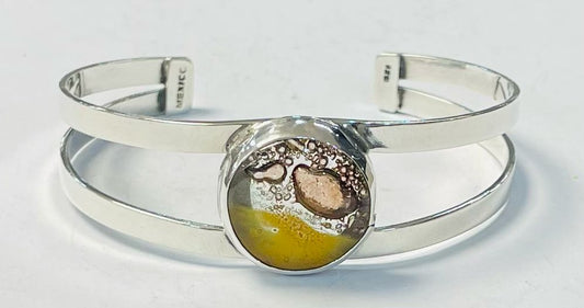 BRAZALETE CON DICROICO EN PLATA LEY 925