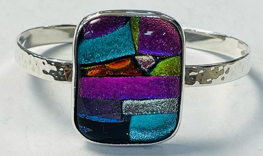 BRAZALETE CON DICROICO EN PLATA LEY 925