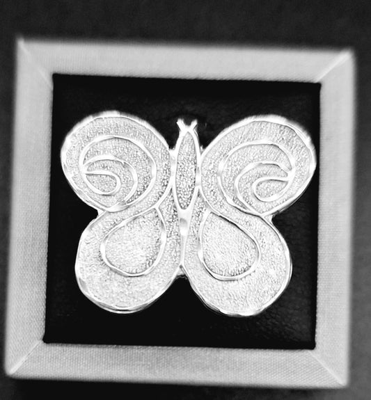ANILLO PLATA LEY 925 , MARIPOSA
