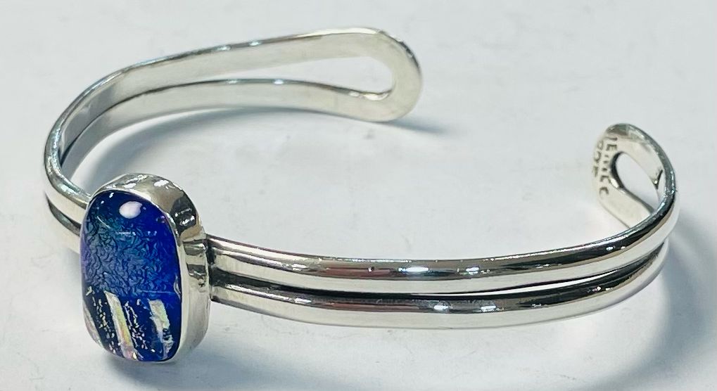 BRAZALETE CON DICROICO EN PLATA LEY 925