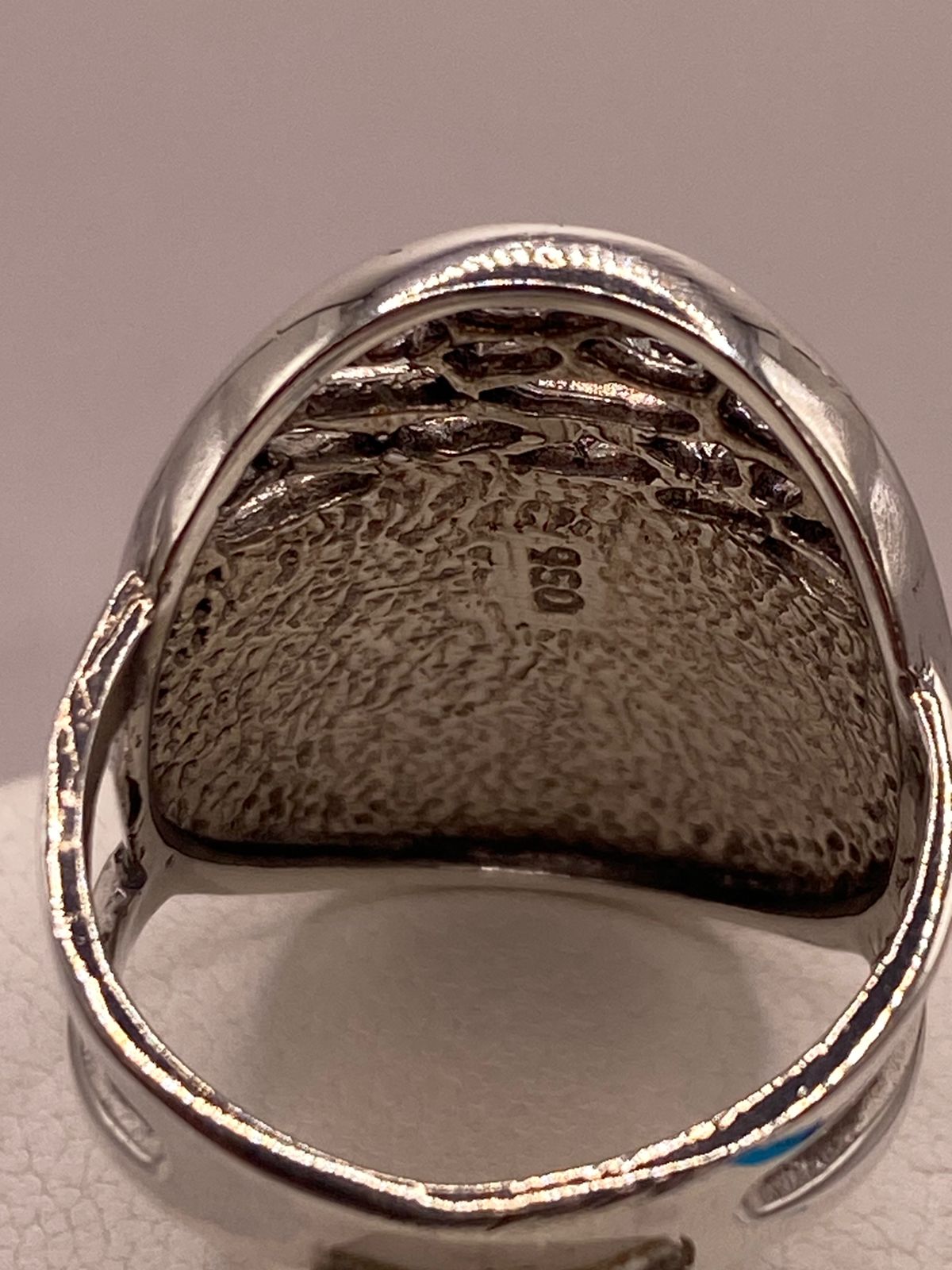 ANILLO ÁRBOL DE LA VIDA DE PLATA LEY 950 CON ÓPALO DE FUEGO