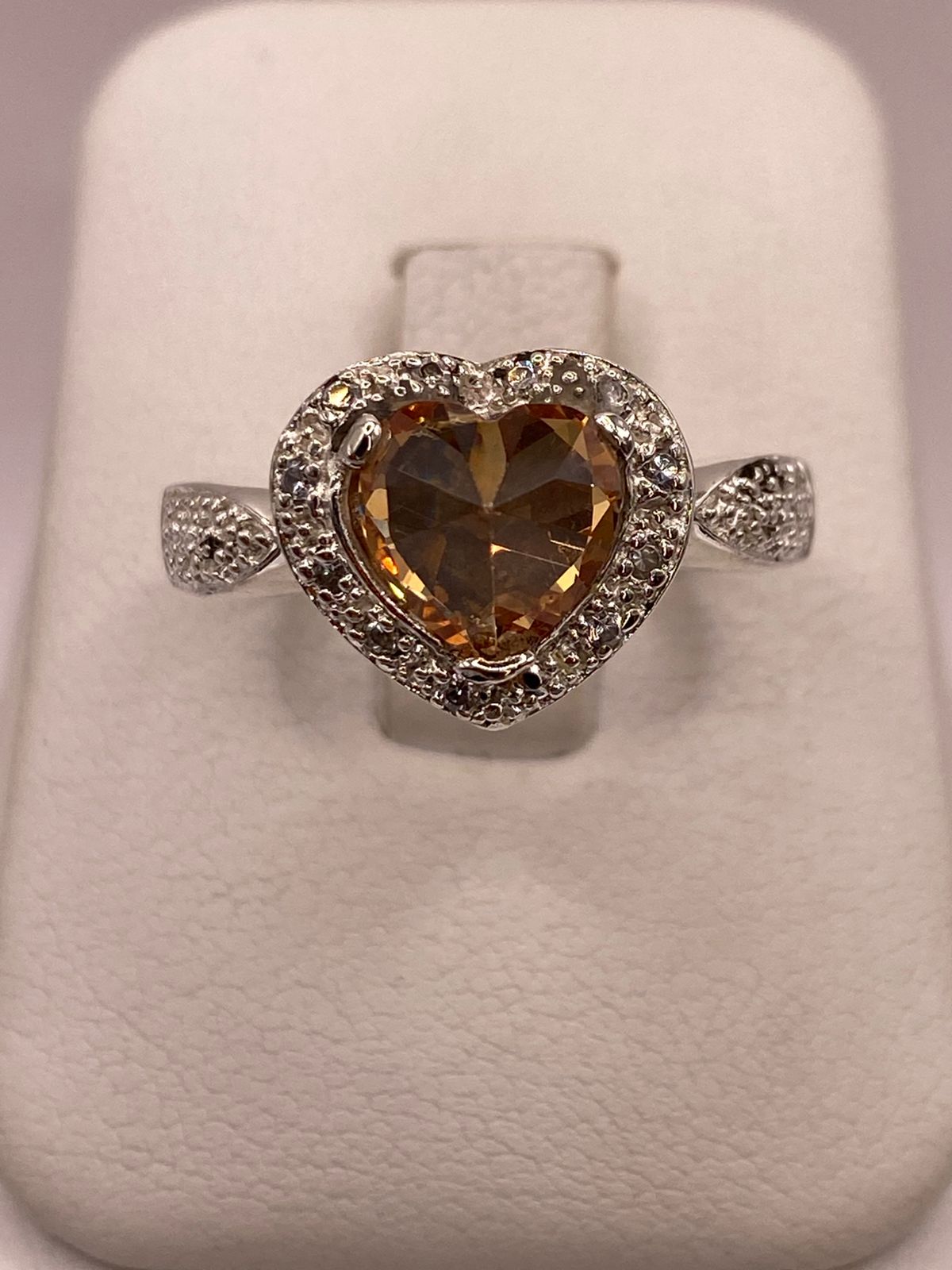 Anillo Corazón de Plata 925 con Zirconia