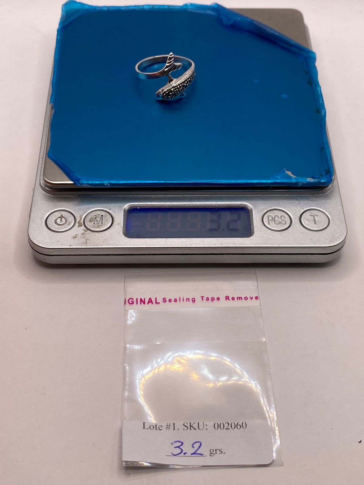 Anillo Delfín Moderno con Marquesitas en Plata Ley 925